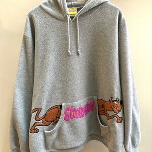 Scooby Doo VTG 2004 grey fleece hoodie L/XL Made in Canada